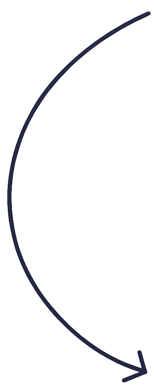 Bild på böjt streck med pil i slutet