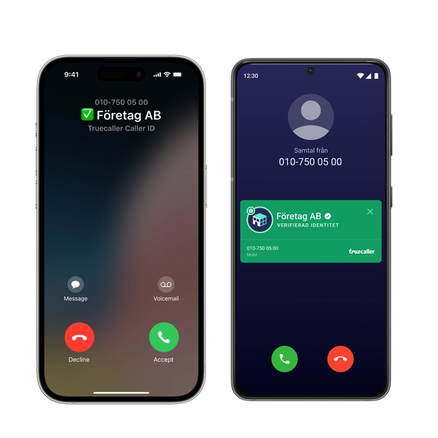 Två mobiler bredvid varandra