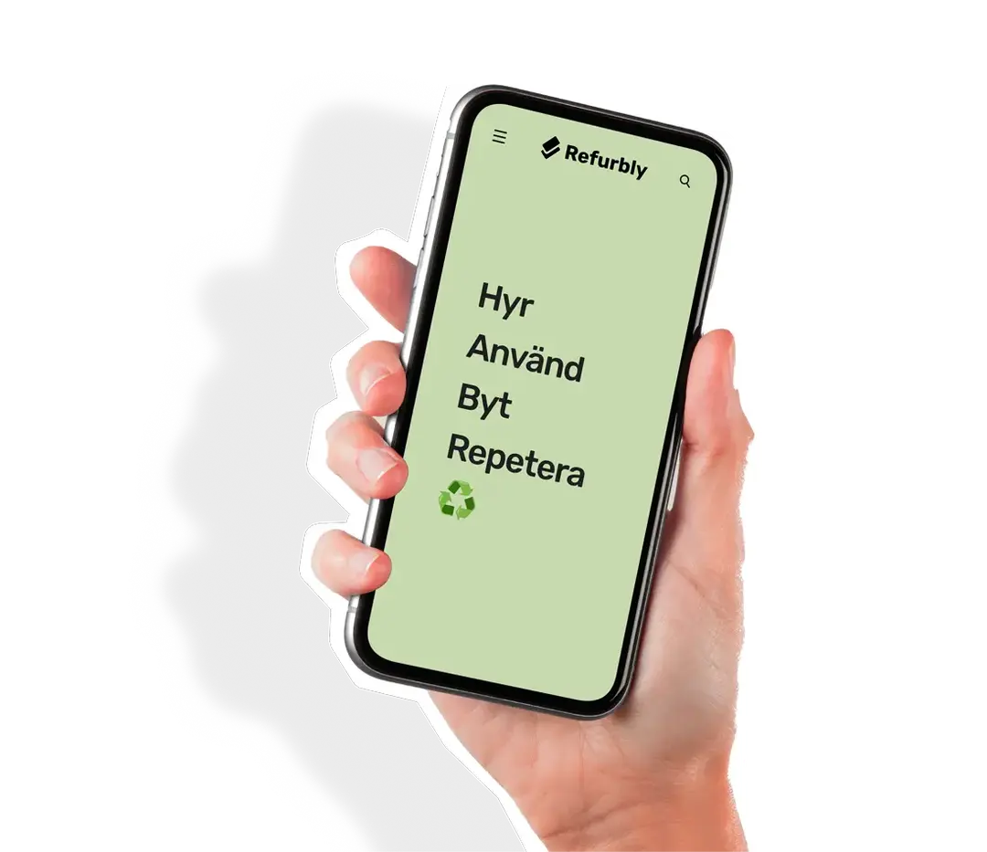 Hand som håller telefon